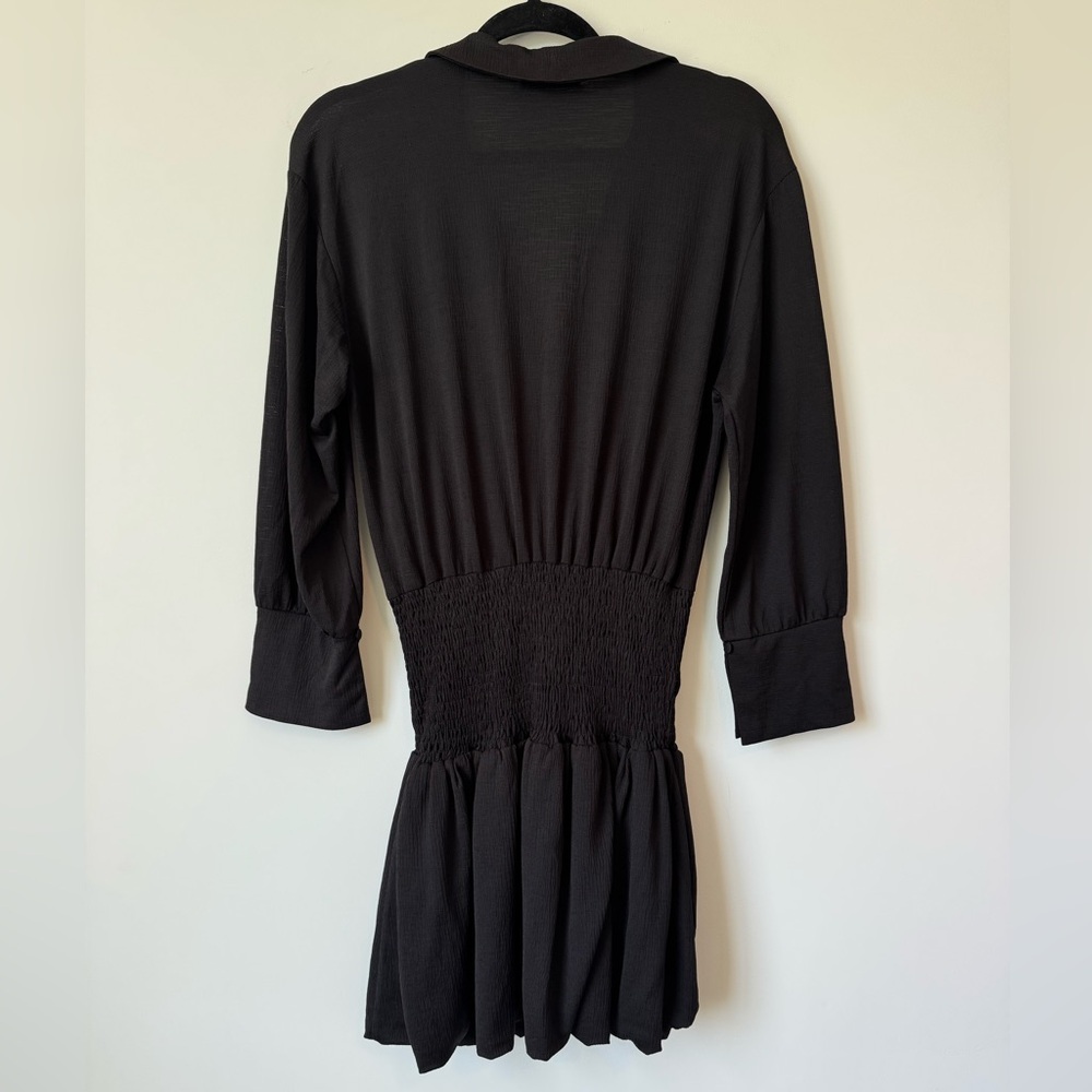 Zara Black Long Sleeve Dress with Balloon Skirt Bottom - Size S - Picture 8 of 9